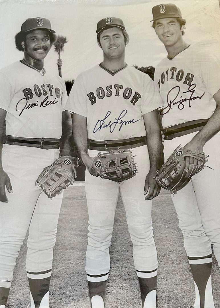 Jim Rice,Fred Lynn,Dwight Evans Signed 16x20 Photo Boston Red Sox - SureShot COA